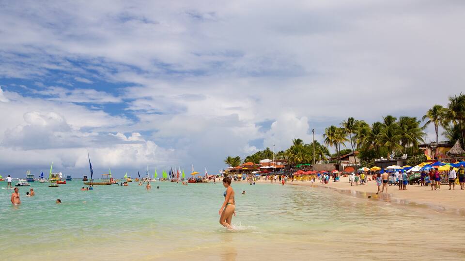 Porto de Galinhas caracterizando natação, uma praia de areia e paisagens litorâneas